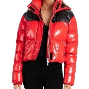 Bagatelle Red and Black Bomber Jacket